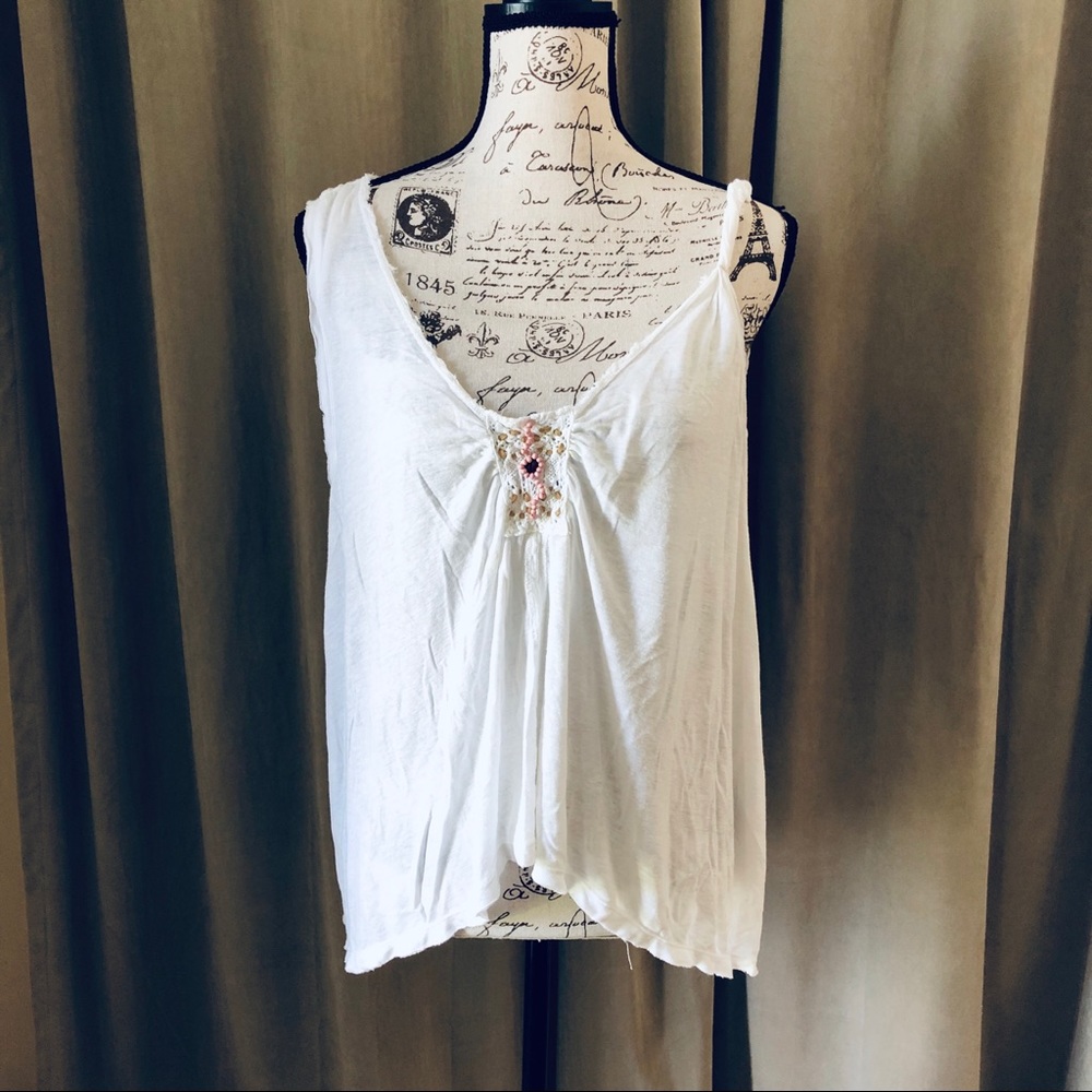 Free People beaded tank top